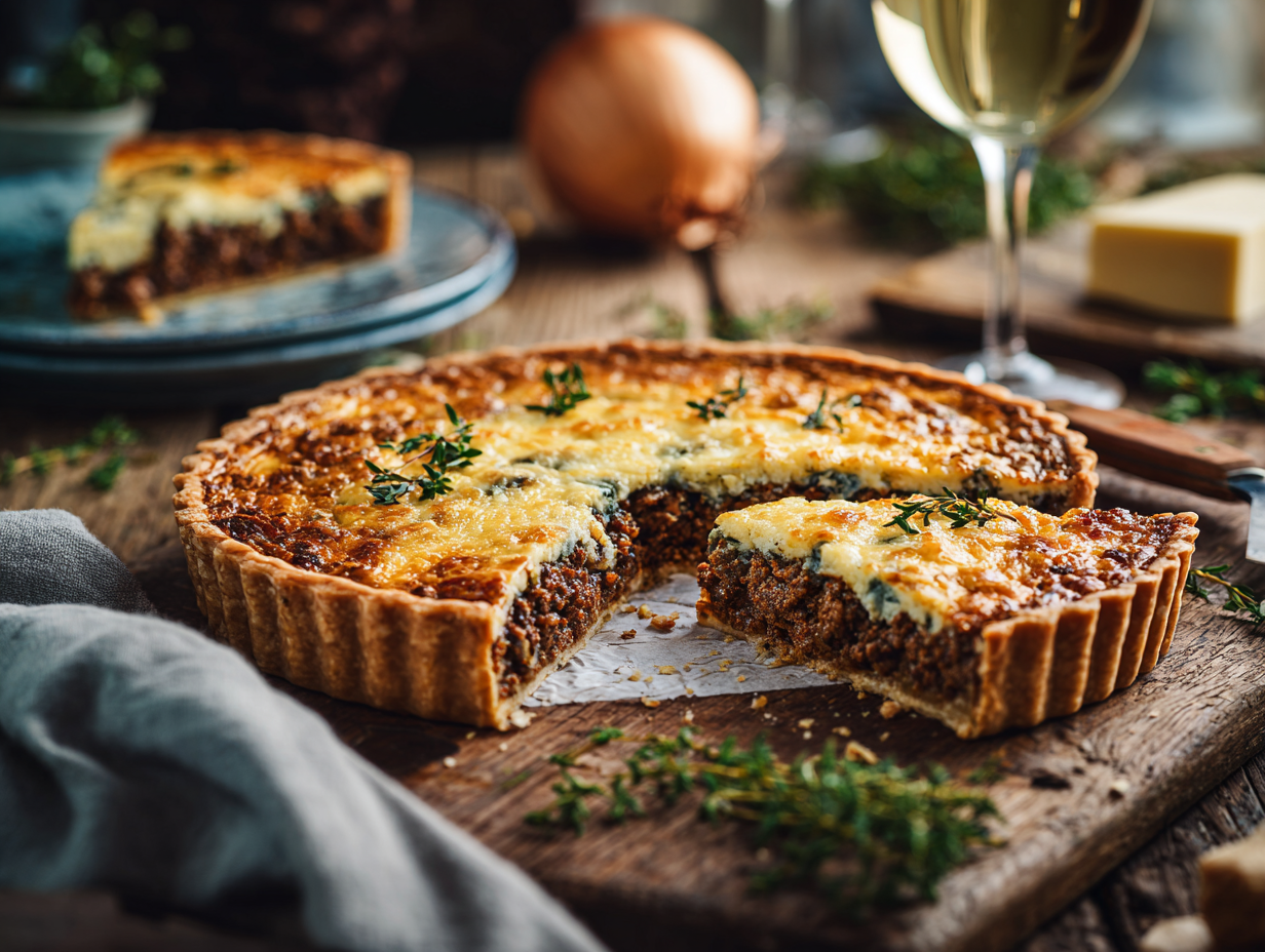 Beef Mince And Roquefort Quiche2