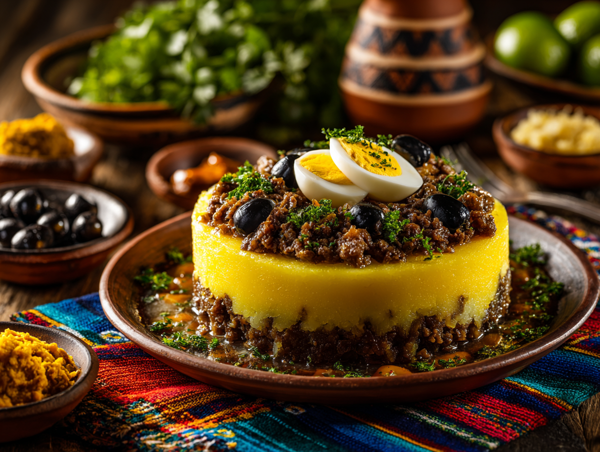 Minced Beef And Olive Causa Limeña