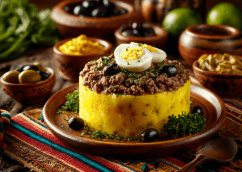 Minced Beef And Olive Causa Limeña
