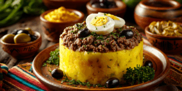 Minced Beef And Olive Causa Limeña