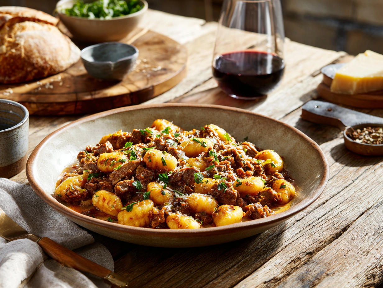 Lamb Mince With Gnocchi And Brown Butter