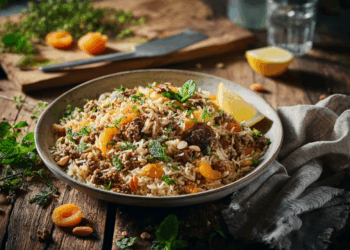 Persian Beef Mince And Apricot Pilaf