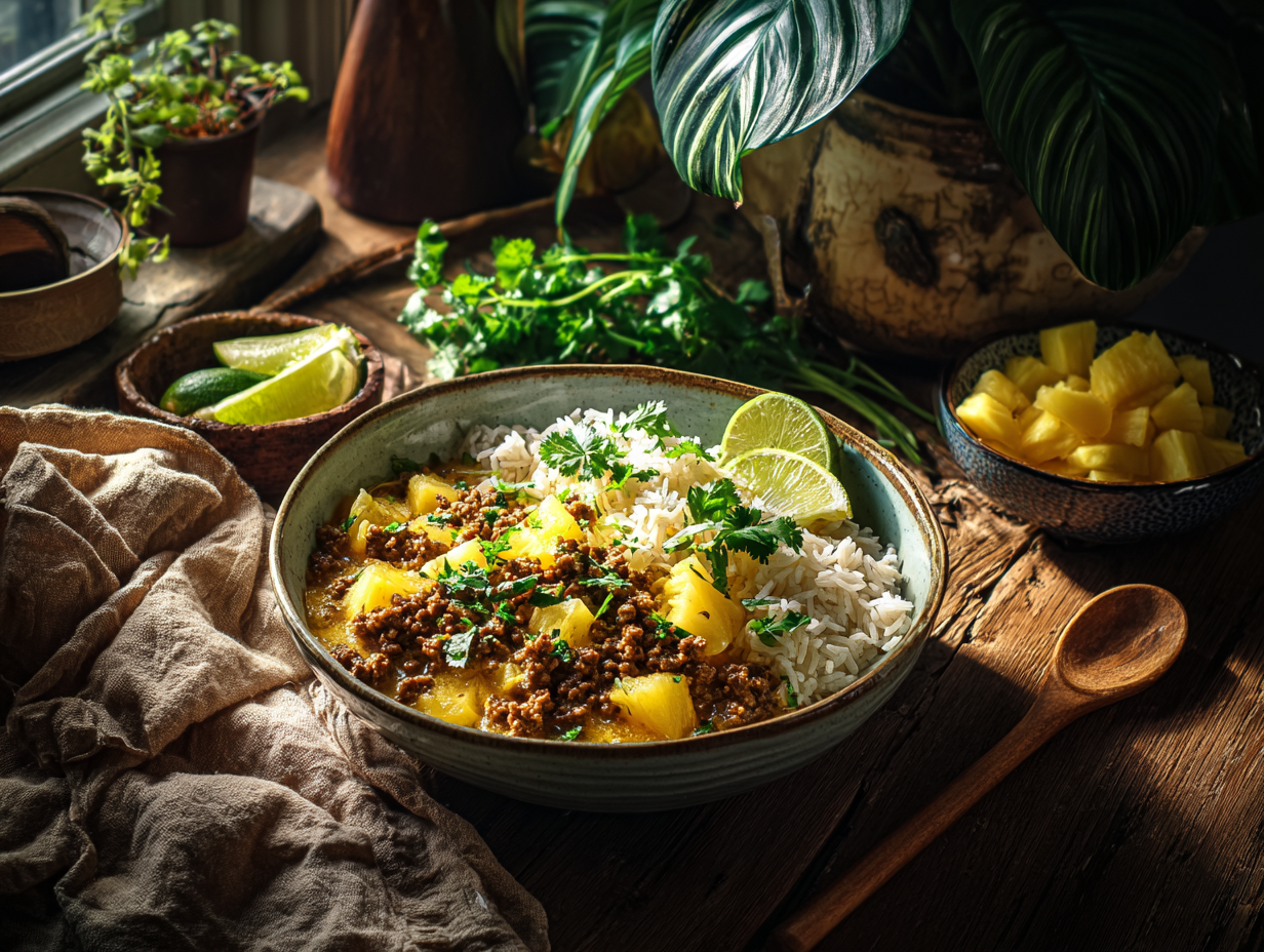 Beef Mince And Pineapple Curry