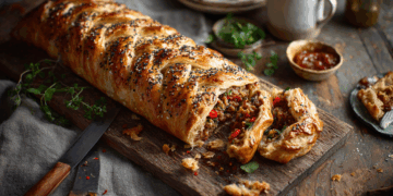 Chilli Mince Pork Sausage Plait