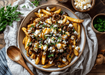 Beef Mince Poutine With Cheese Curds