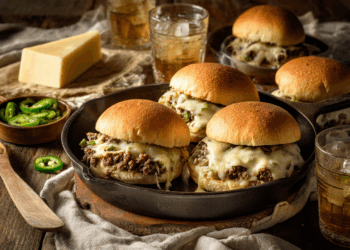 Beef Mince Cheesesteak Sloppy Joes