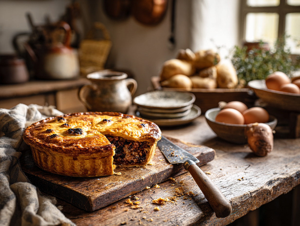 Cumberland Pork Mince And Black Pudding Pie