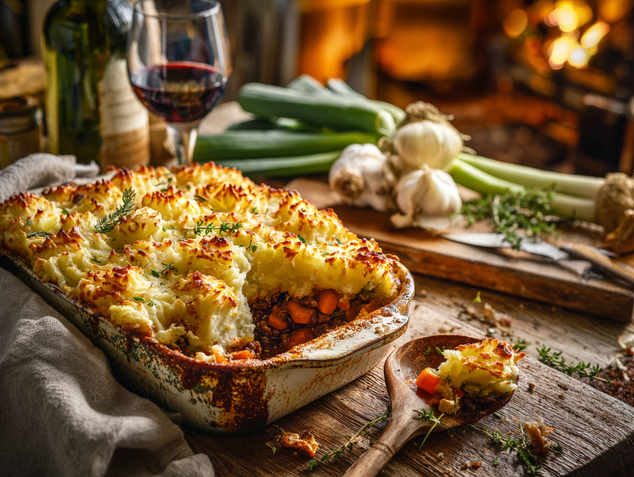 Shepherd'S Pie With Minced Lamb And Leeks