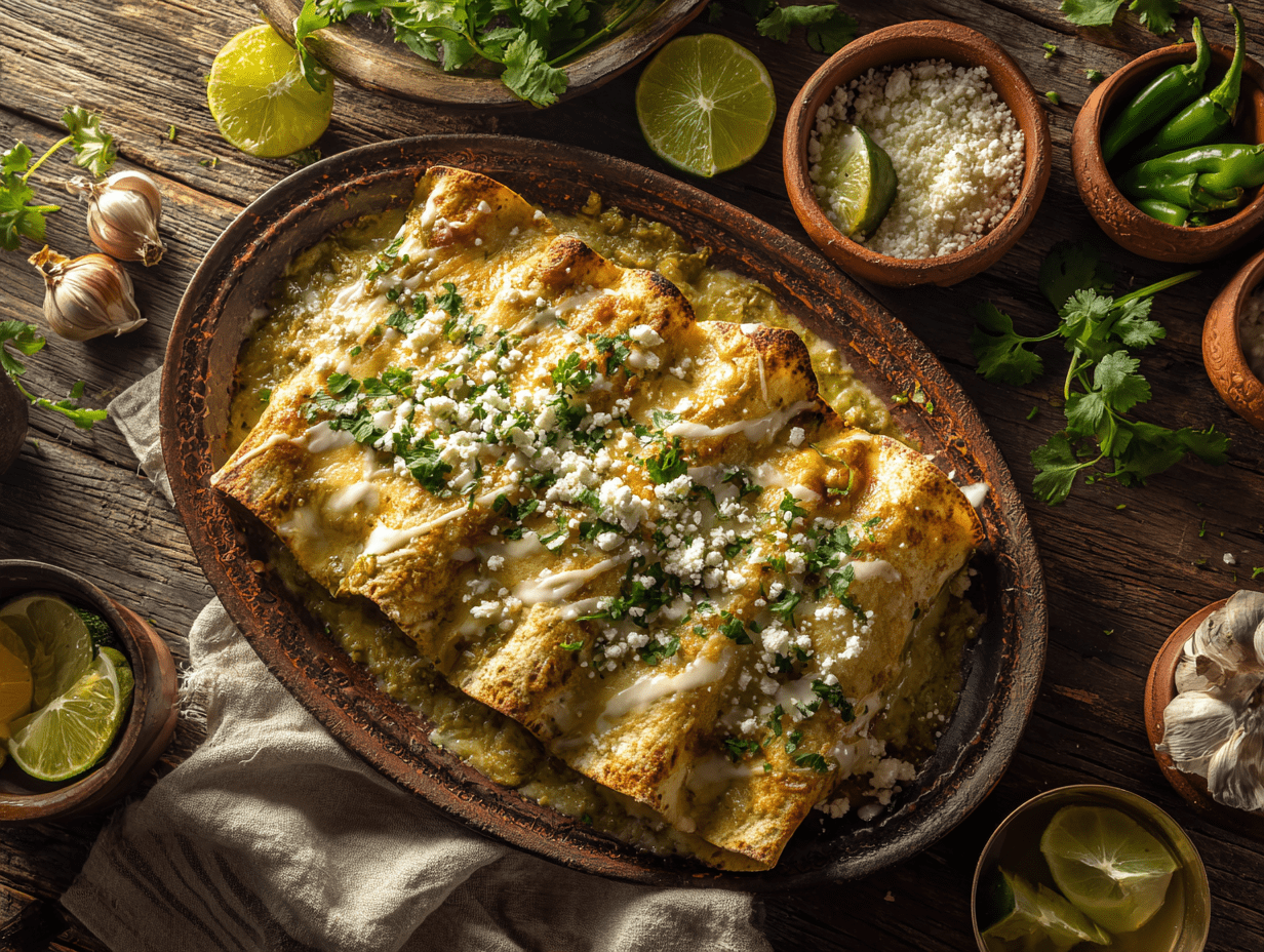 Enchiladas Verdes De Pollo