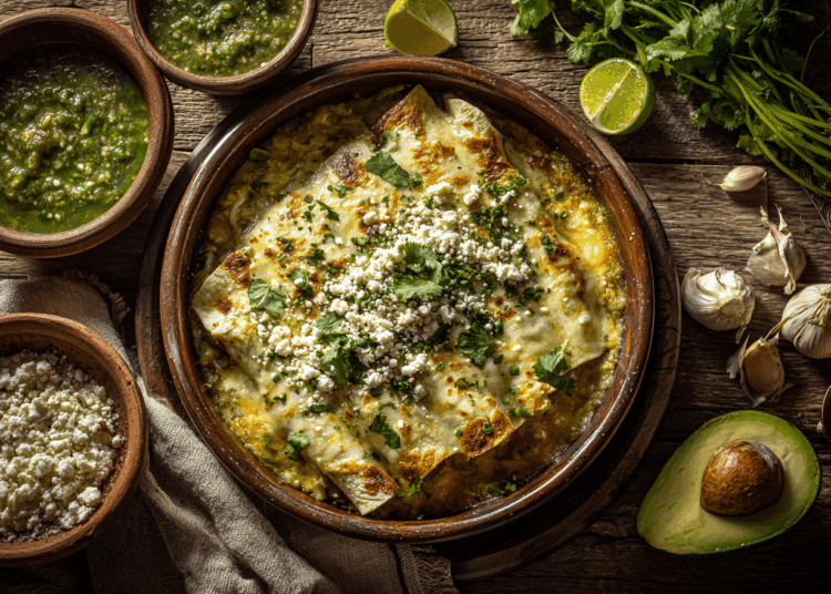 Enchiladas Verdes De Pollo