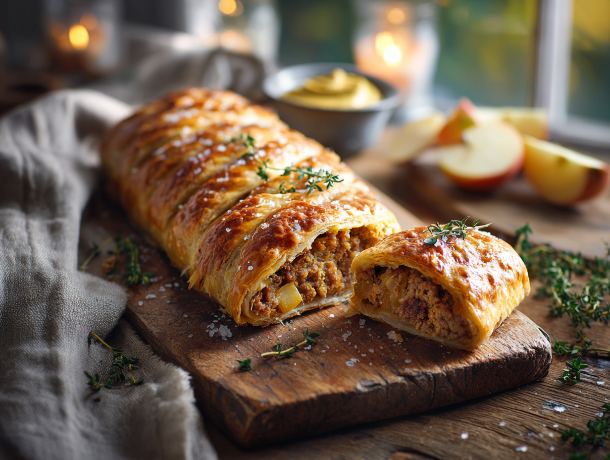 Minced Pork, Apple, And Thyme Sausage Roll