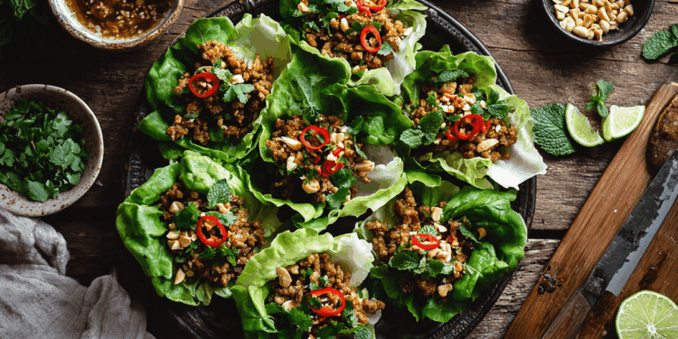 Thai Pork Lettuce Cups