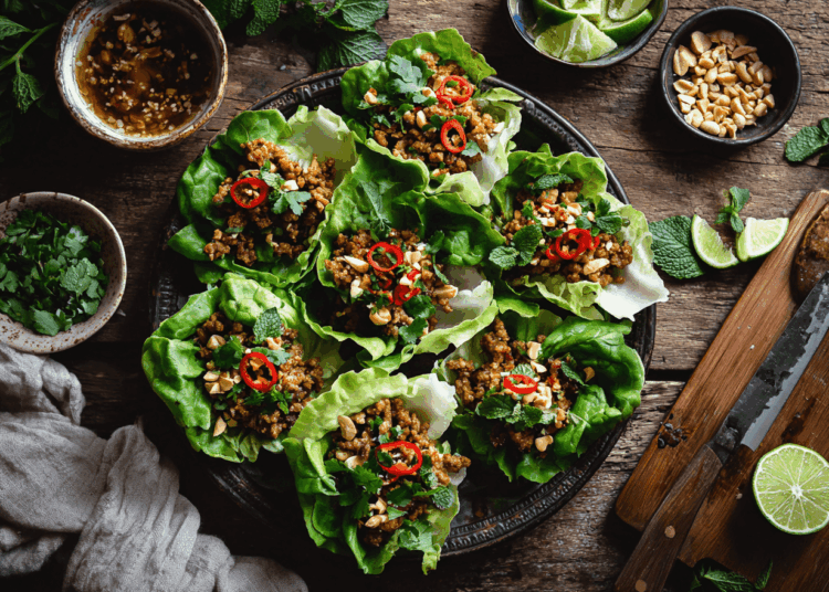 Thai Pork Lettuce Cups
