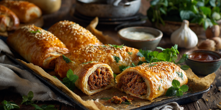 Lamb Mince And Mint Sausage Rolls