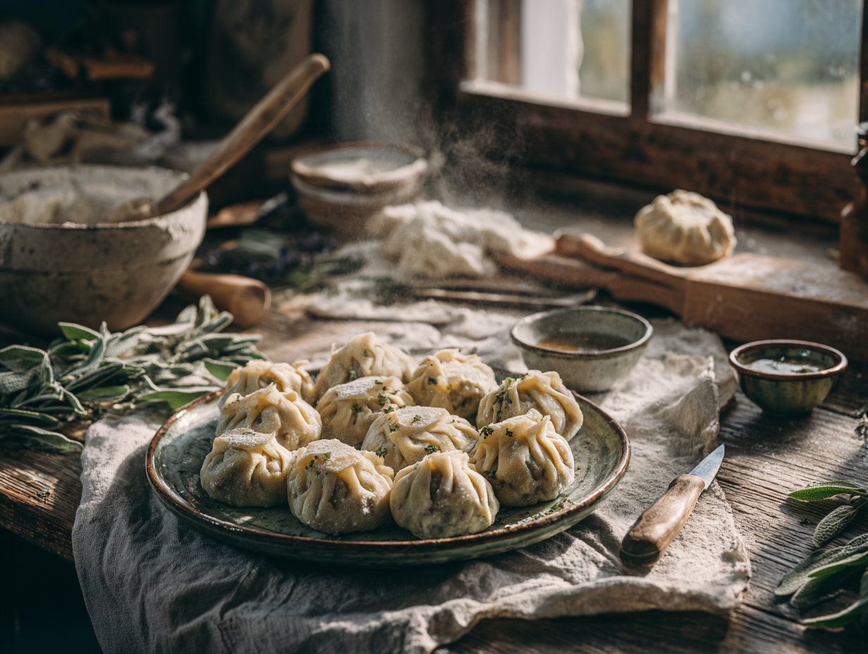 Minced Turkey And Sage Dumplings