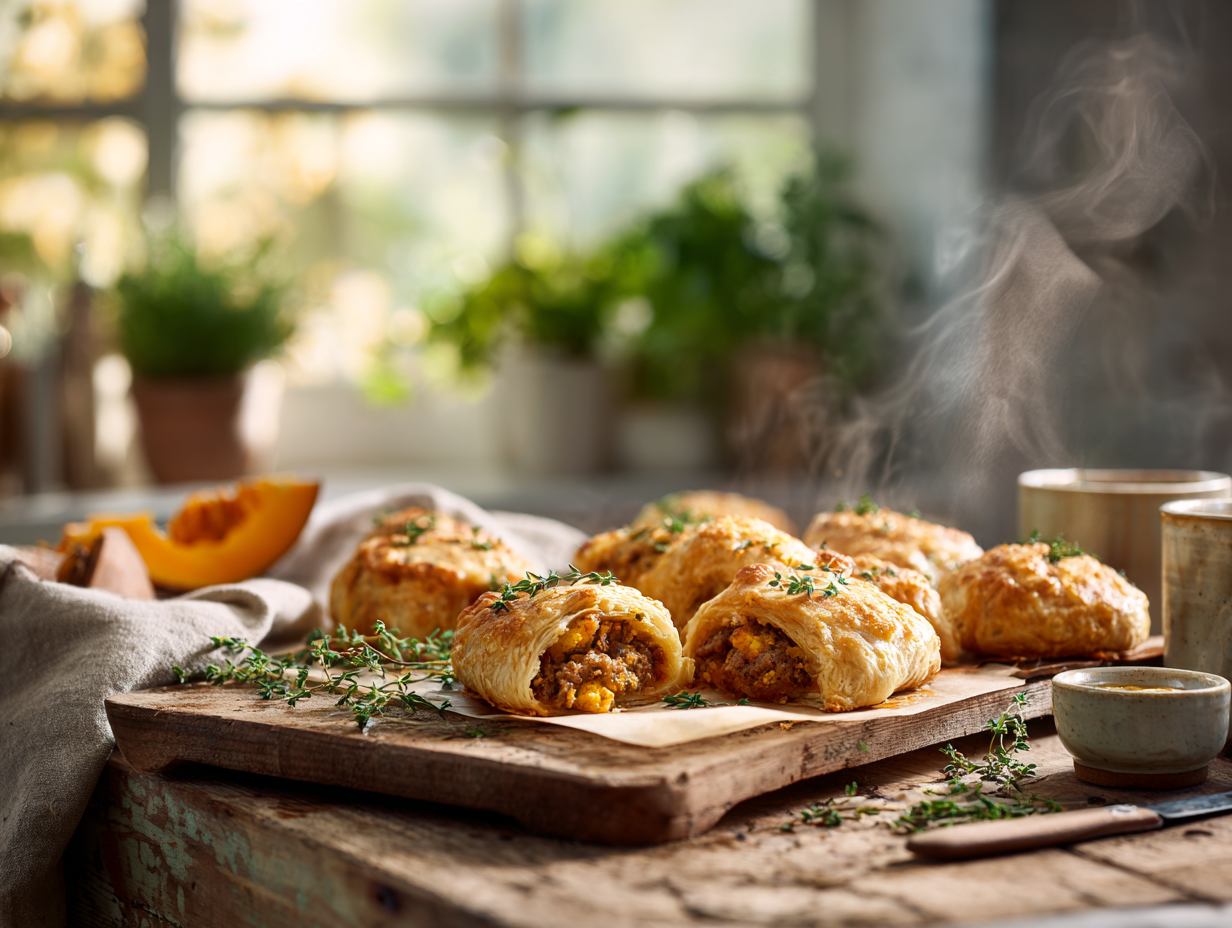 Pork Mince And Kūmara Sausage Rolls
