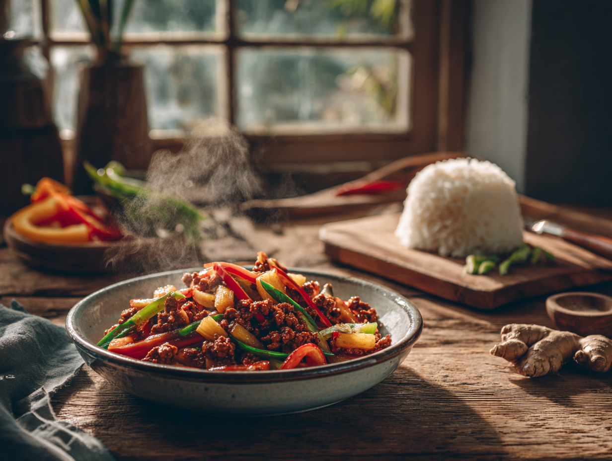 Sweet And Sour Beef Mince Stir Fry