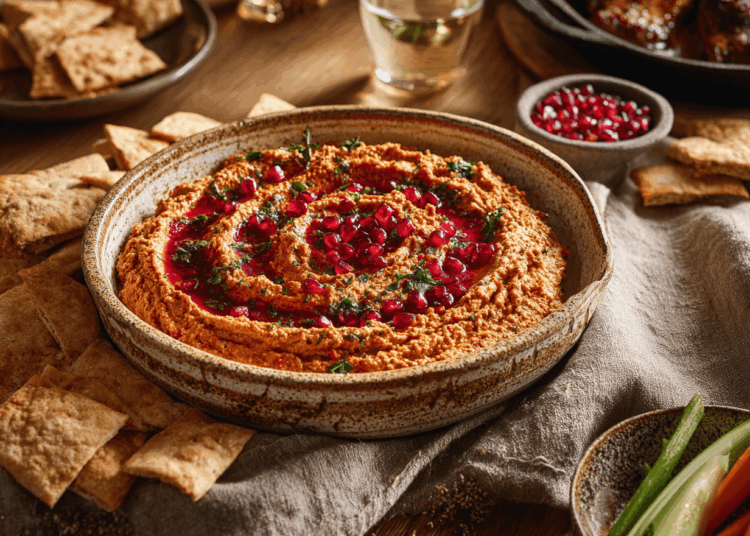 Lamb Mince And Pomegranate Muhammara Dip