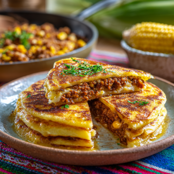 Venezuelan Minced Pork Cachapas2