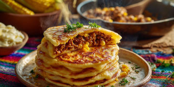 Venezuelan Minced Pork Cachapas