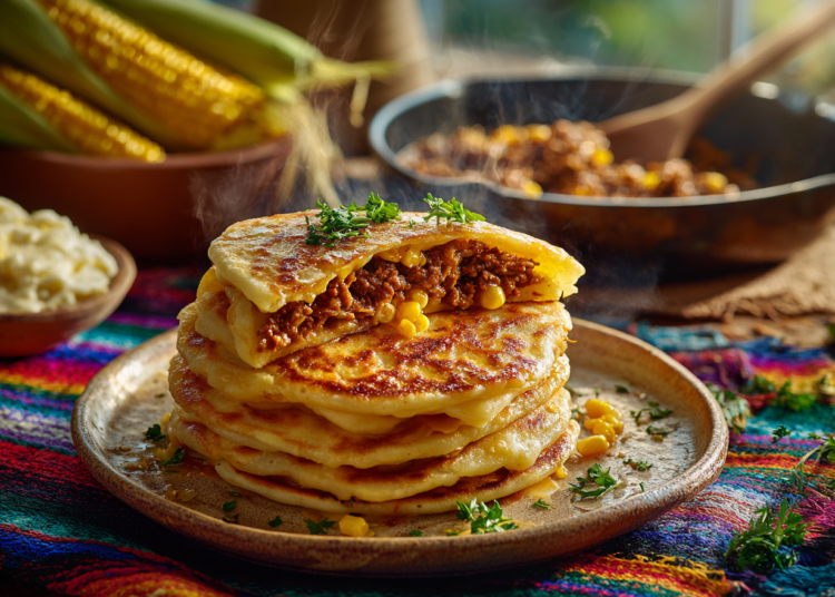 Venezuelan Minced Pork Cachapas