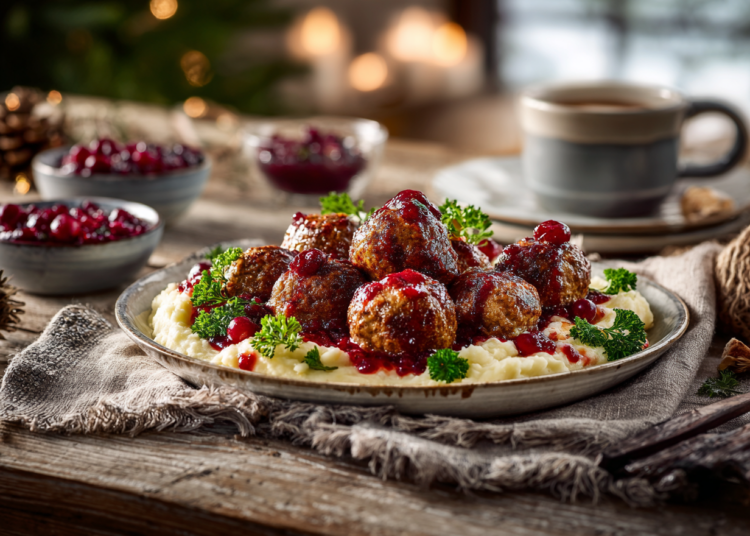 Venison Mince Meatballs With Cranberry Sauce