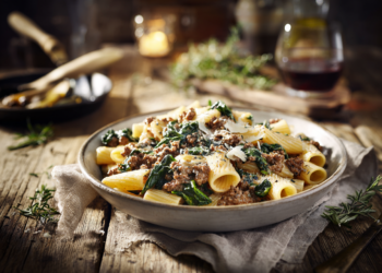 Creamy Beef Mince And Spinach Pasta