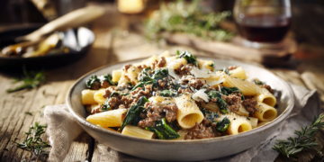 Creamy Beef Mince And Spinach Pasta