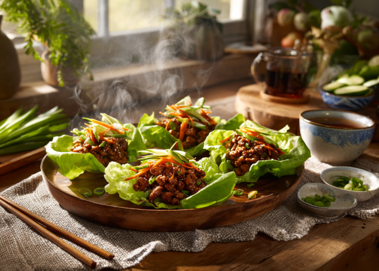 Teriyaki Pork Lettuce Cups