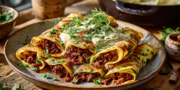 Beef Mince And Herb Pancakes