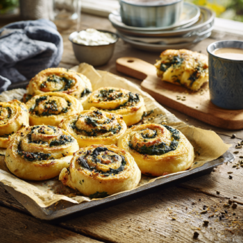 Minced Lamb And Spinach Curry Scrolls