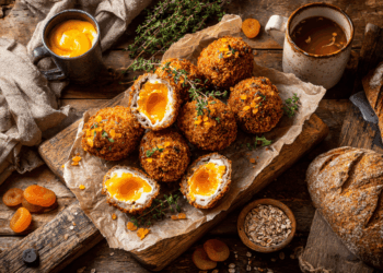 Minced Pork And Apricot Scotch Eggs
