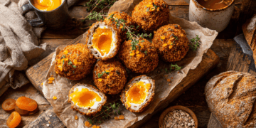 Minced Pork And Apricot Scotch Eggs