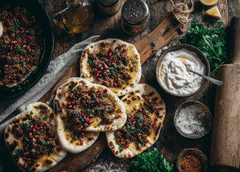 Spiced Pork Mince Flatbread