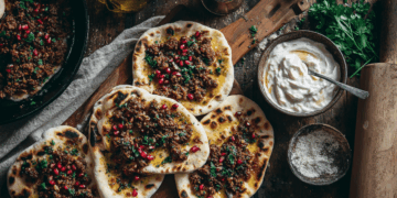 Spiced Pork Mince Flatbread