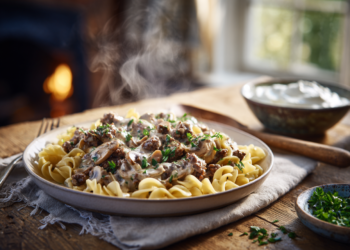 Beef Mince And Mushroom Stroganoff