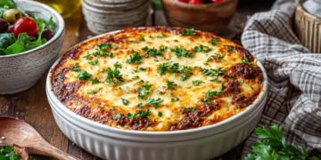 Cheesy Beef Mince And Rice Bake