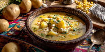 Minced Chicken And Potato Locro Soup