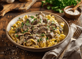 Minced Venison Stroganoff
