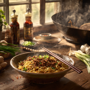 Savory Pork Mince Egg Noodles
