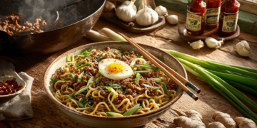 Savory Pork Mince Egg Noodles