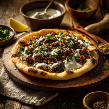 Spiced Lamb Mince With Za’atar Flatbread