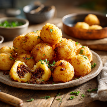 Minced Beef With Cheese Mandioca Bites