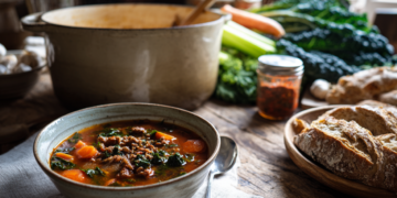 Hearty Beef Mince And Kale Soup