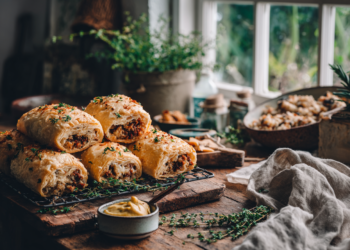 Minced Chicken And Macadamia Sausage Rolls
