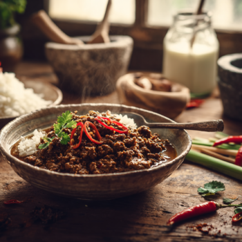 Quick Lamb Coconut Rendang 2 Lamb Mince And Coconut Rendang