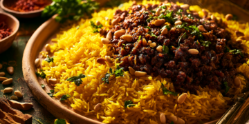 Saffron Lamb Rice Pilaf 15 Lamb Mince With Saffron Rice Pilaf