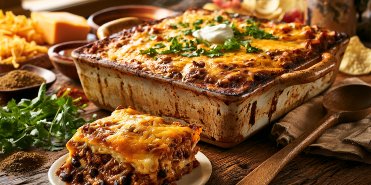 Layered Beef Enchilada Casserole 1 Beef Enchilada Casserole