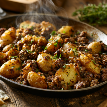 Savory Ground Beef And Potatoes Skillet