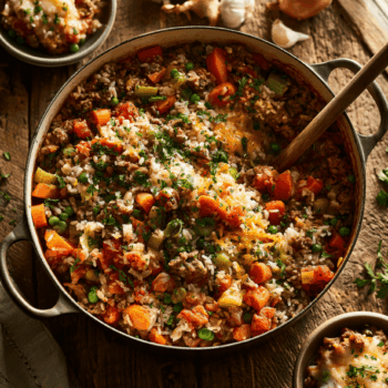 One-Pot Beef And Rice Casserole